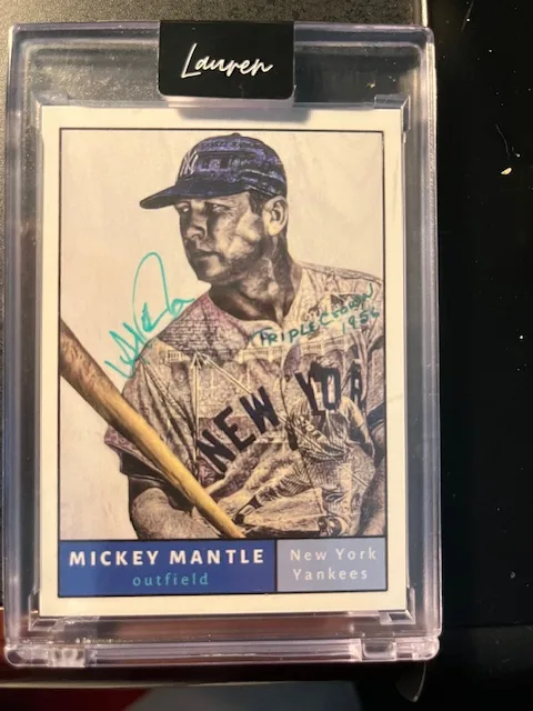 MICKEY MANTLE TOPPS PROJECT 70 ARTIST SIGNED CARD #161 OF 200