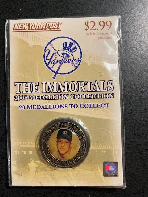 MICKEY MANTLE IMMORTALS MEDALLION COIN -MINT