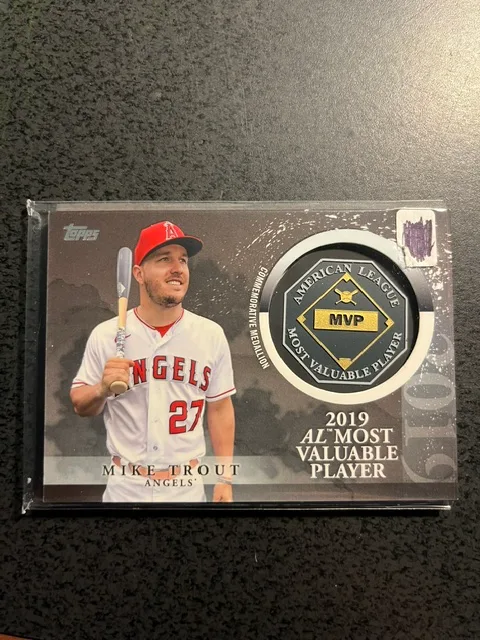 MIKE TROUT 2019 AL MVP MEDALLION CARD