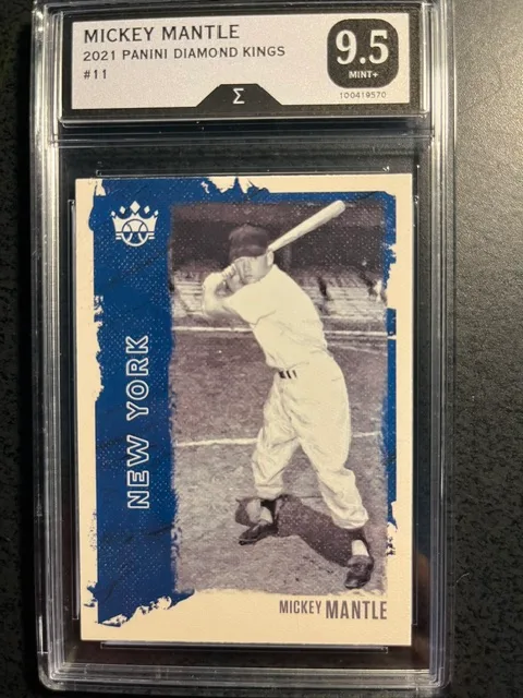 MICKEY MANTLE 2021 DIAMOND KINGS  #11--GRADED 9.5