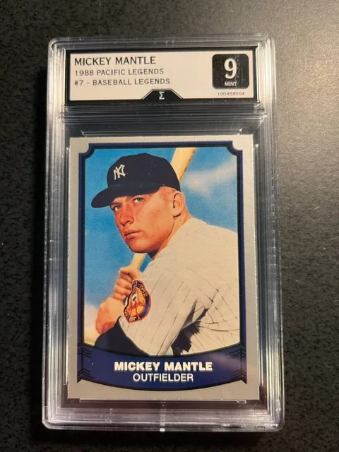 MICKEY MANTLE 1988 PACIFIC LEGENDS  #7--GRADED 8