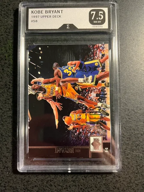 KOBE BRYANT 1997 UPPER DECK #58--GRADED 7.5