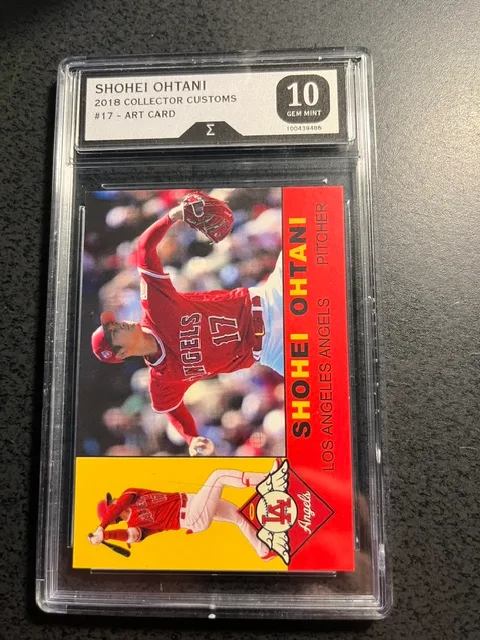 SHOHEI OHTANI 2018 COLLECTOR CUSTOMS  CARD #17-GRADED 10