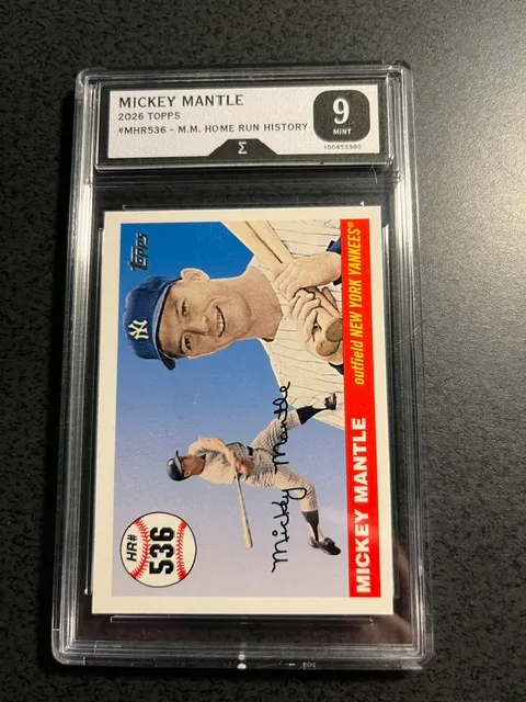 MICKEY MANTLE 1st & LAST HOME RUN CARDS=GRADED