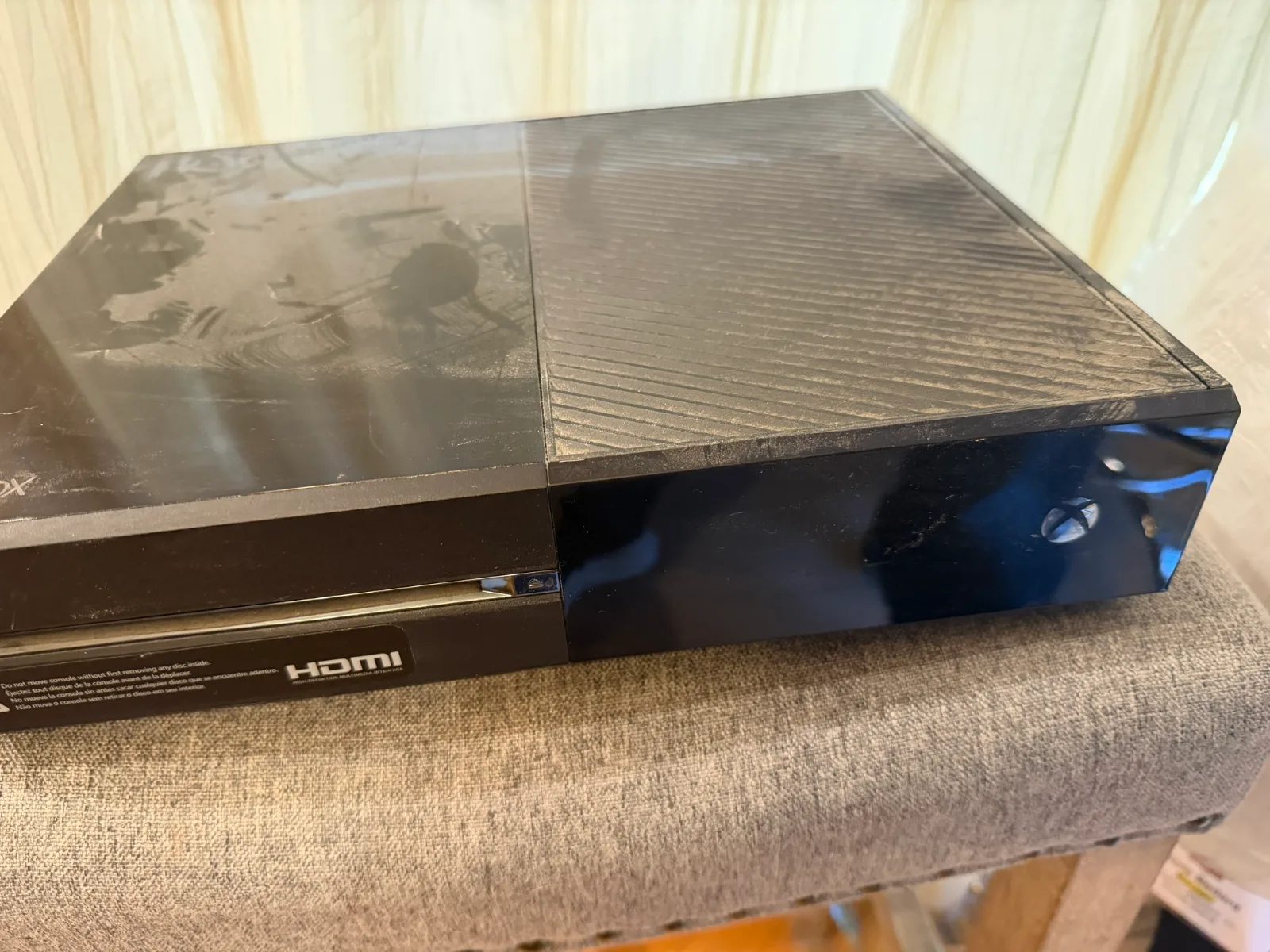 Black Xbox One Console with Visible Xbox Logo